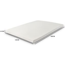 Starlight Beds European Double Memory Foam Mattress Topper with Elastic Straps 1 inch - White - Wilko - thumbnail 6