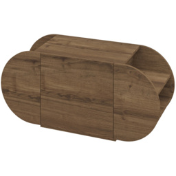 Decortie Pozy 2 Shelf Single Door Dark Oak Effect Modern Shoe Storage Bench - Size: 50 x 110 x 40.4cm - Brown - Wilko - thumbnail 3
