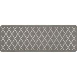 My Mat Arbor Silver Diamond Stain Resistant Runner 67 x 200cm - Size: 67 x 200 x 2cm - grey - Wilko