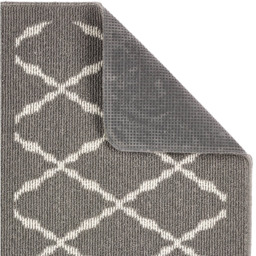 My Mat Arbor Silver Diamond Stain Resistant Runner 67 x 200cm - Size: 67 x 200 x 2cm - grey - Wilko - thumbnail 4