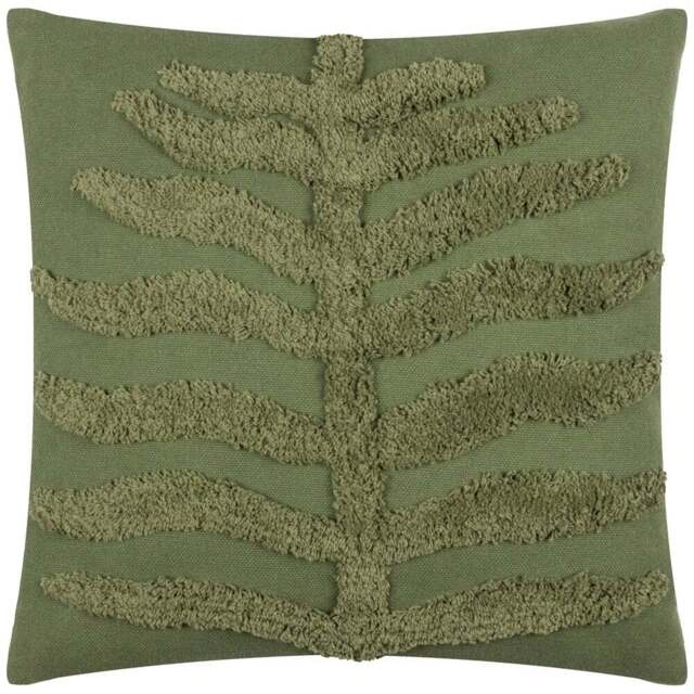 furn. Dakota Forest Tufted Cushion - Size: 45 x 45cm - Green - Wilko - image 1