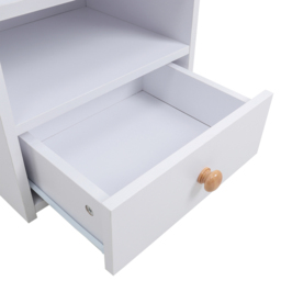 Living and Home Single Drawer and 4 Shelves White Bedside Table - Wilko - thumbnail 6