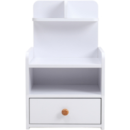 Living and Home Single Drawer and 4 Shelves White Bedside Table - Wilko - thumbnail 4