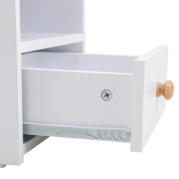 Living and Home Single Drawer and 4 Shelves White Bedside Table - Wilko - thumbnail 7