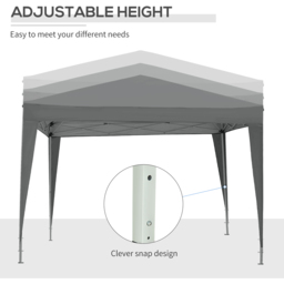 Outsunny 3 x 3m Grey Pop Up Gazebo with Windows - Size: 21 x 21 x 119cm - Wilko - thumbnail 4