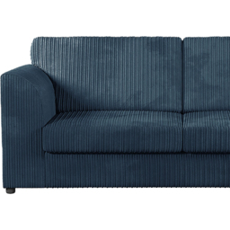 Luxor 5 Seater Navy Blue Jumbo Cord Full Back Sofa Suite - Wilko - thumbnail 4