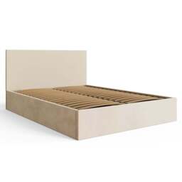 GFW Small Double Natural Velvet End Lift Ottoman Bed - Wilko - thumbnail 5