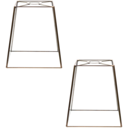 ValueLights Susie Antique Brass Glass Easy Fit Pendant Shade 2 Pack - Size: 19 x 18 x 18cm - White - Wilko - thumbnail 1