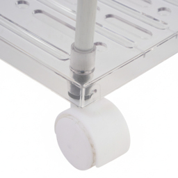 Living and Home 4 Shelf Clear Rolling Storage Cart - Size: 87.8 x 59.8 x 30cm - Wilko - thumbnail 7