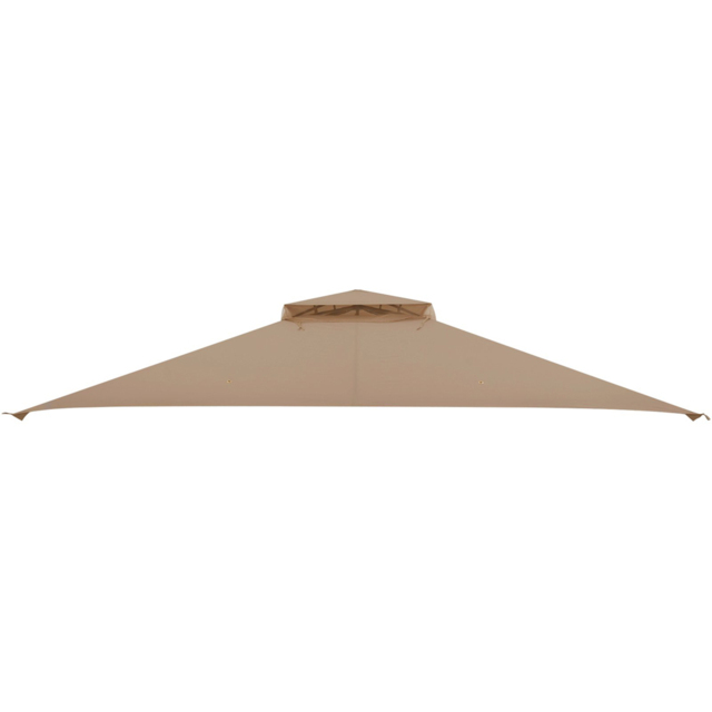 Costway 368 x 303cm Brown Gazebo Replacement Top with Air Vent and Drainage Holes - Size: 368 x 303 x 280cm - Wilko - image 1