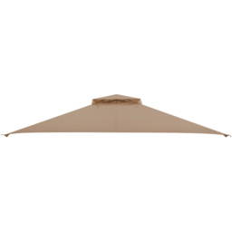 Costway 368 x 303cm Brown Gazebo Replacement Top with Air Vent and Drainage Holes - Size: 368 x 303 x 280cm - Wilko