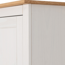 Seconique Panama 3 Door White and Natural Wax Wardrobe - Wilko - thumbnail 6