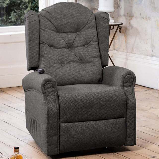 Artemis Home Crawley Dark Grey Massage and Heat Electric Lift Assist Recliner Chair - Size: Single - Wilko - image 1