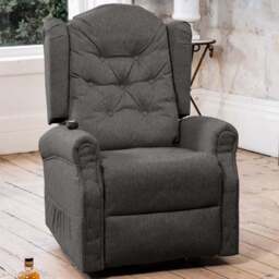 Artemis Home Crawley Dark Grey Massage and Heat Electric Lift Assist Recliner Chair - Size: Single - Wilko