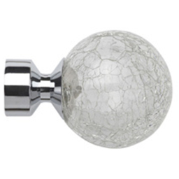 New Edge Blinds 210cm Fixed Length Chrome Eyelet Metal Curtain Pole Set with Crash Finial - Wilko - thumbnail 3