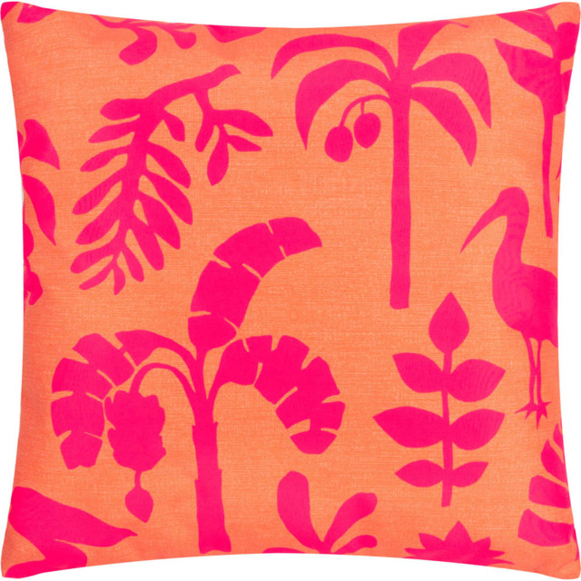 furn. Marula Coral Tropical Outdoor Reversible Cushion - Size: 43 x 43 x 10cm - Multi - Wilko - image 1