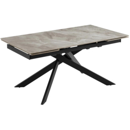DS Living Zaira 6 Seater Dining Table Marble Pattern - Grey - Wilko - thumbnail 3