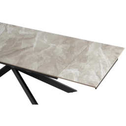 DS Living Zaira 6 Seater Dining Table Marble Pattern - Grey - Wilko - thumbnail 5