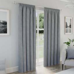 Enhanced Living Dallas Grey Thermal Blackout Pencil Pleat Curtains 168 x 229cm - Wilko - thumbnail 1