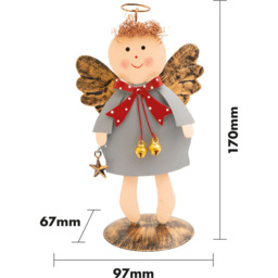 St Helens Grey Metal Angel Ornament 17cm - Size: 7 x 10 x 17cm - Wilko - thumbnail 7