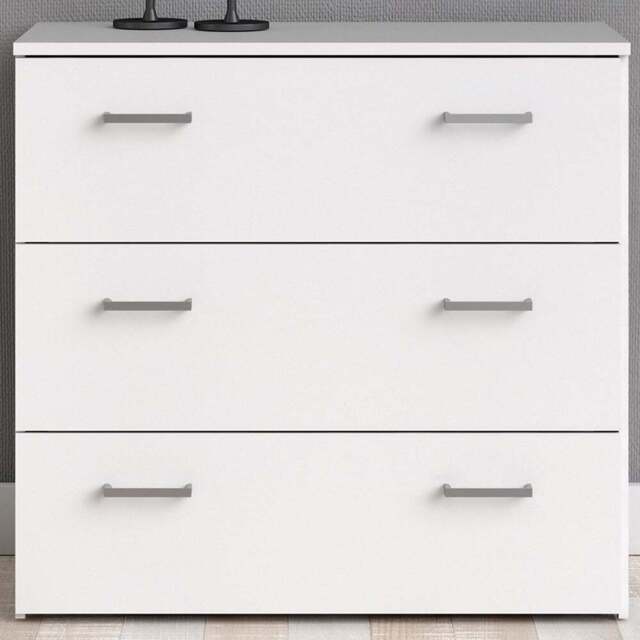 Florence Space 3 Drawer White Chest of Drawers - Furniture To Go - Wilko - image 1