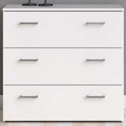 Florence Space 3 Drawer White Chest of Drawers - Furniture To Go - Wilko - thumbnail 1