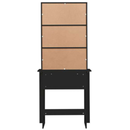 Evelyn Single Drawer Black Dressing Table Set with Sliding Mirror - Size: 39 x 73 x 170cm - Birlea - Wilko - thumbnail 6