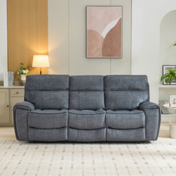 Cancun Reclining Sofa - Grey/3 - Size: 3 Seater - Wilko - thumbnail 4