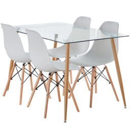 Aspen Dining Set White - Size: 4 Seater - Wilko - thumbnail 2