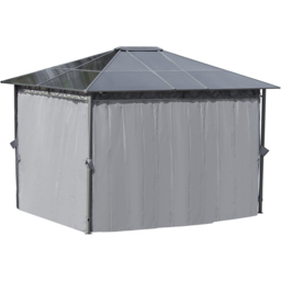 Outsunny 3.6 x 3m Grey Hardtop Gazebo with Curtains - Size: 3 x 4m - Wilko - thumbnail 4