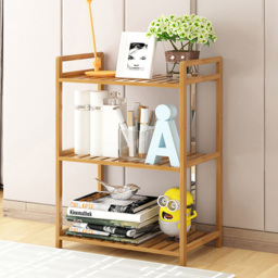 Living and Home 3 Shelf Natural Medium Bookshelf - Brown - Wilko - thumbnail 5