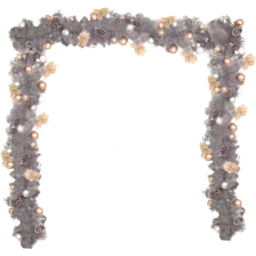 Marco Paul Decorated Silver Garland - Size: 15 x 180 x 15cm - Green - Wilko - thumbnail 1