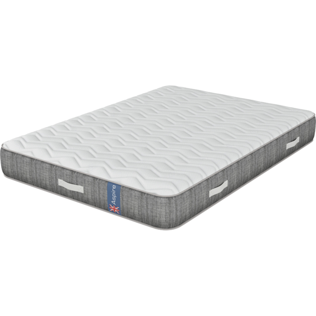 Aspire King Size Pocket Sprung Mattress with British Wool Fillings - White - Wilko - image 1