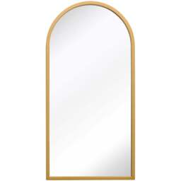The Arcus Gold Arched Metal Wall Mirror 80 x 40cm - MirrorOutlet - Wilko - thumbnail 1