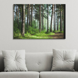 Benjamin Tate Design Beautiful Summer Forest with Different Trees Canvas 144 x 77cm - Green - Wilko - thumbnail 4