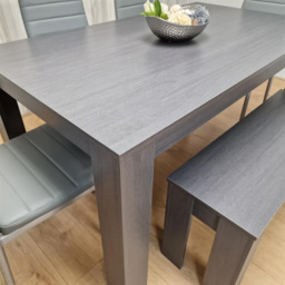 Kosy Koala 6 Seater Metal Arrow Design Dining Bench Set Grey - Portland - Wilko - thumbnail 7