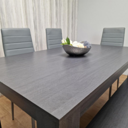 Kosy Koala 6 Seater Metal Arrow Design Dining Bench Set Grey - Portland - Wilko - thumbnail 6
