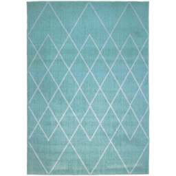 Overlap Diamond Rug Duck Egg 160 x 230cm - Homemaker - Wilko - thumbnail 1