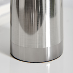 Furniturebox Heidi Industrial Smoked Glass and Silver Table Lamp - Size: 12 x 12 x 22cm - Grey - Wilko - thumbnail 4