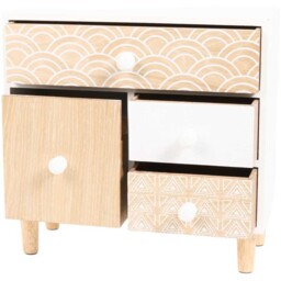 Bohemia 4 Drawer Set - Natural - Wilko - thumbnail 5