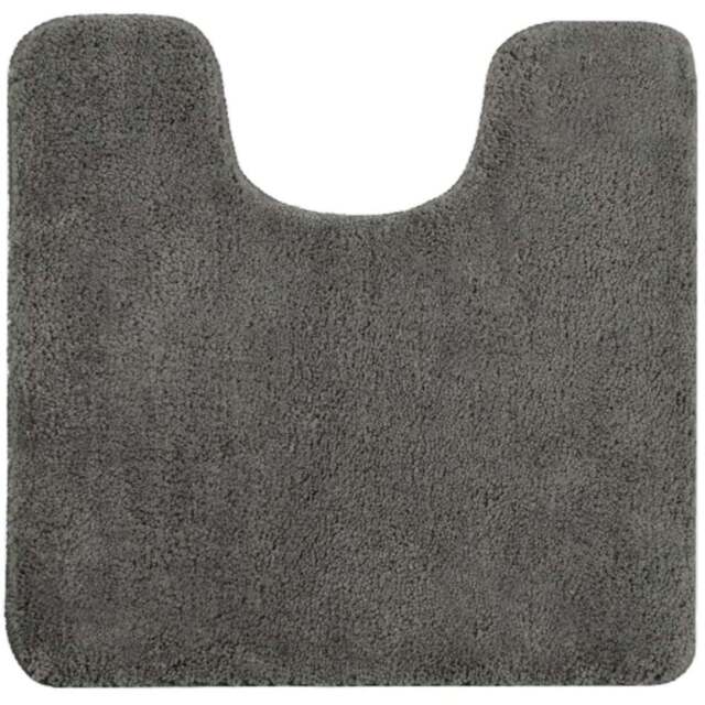 Allure Bath Fashions Charcoal Grey Microfibre Luxury Non-Slip Pedestal Mat 50 x 50cm - Wilko - image 1