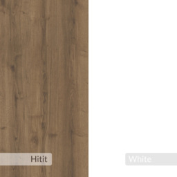 Decortie Labirent Bookshelf Leg Modern Computer Desk White and Oak Effect - Size: 75 x 137 x 60cm - Multi - Wilko - thumbnail 6