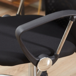 Portland Black Faux Leather and Mesh Swivel Office Chair - Size: 63 x 65 x 119cm - Wilko - thumbnail 5