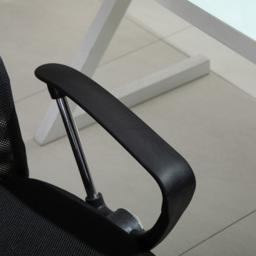Portland Black Faux Leather and Mesh Swivel Office Chair - Size: 63 x 65 x 119cm - Wilko - thumbnail 4