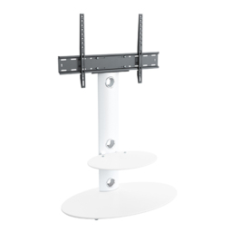 AVF Lugano Satin White Oval Pedestal TV Unit - Size: 48 x 80 x 115.4cm - Wilko - thumbnail 3