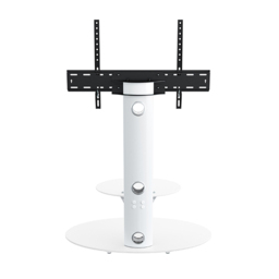 AVF Lugano Satin White Oval Pedestal TV Unit - Size: 48 x 80 x 115.4cm - Wilko - thumbnail 6