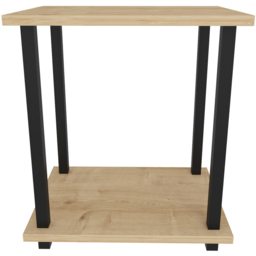 Decorotika Gurnee Black and Oak Side Table - Size: 48 x 45 x 35cm - Multi - Wilko - thumbnail 4