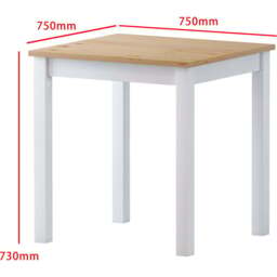 Comfy Living 2 Seater Wooden Dining Set Grey and Natural - Wilko - thumbnail 6