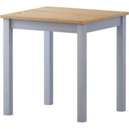 Comfy Living 2 Seater Wooden Dining Set Grey and Natural - Wilko - thumbnail 3