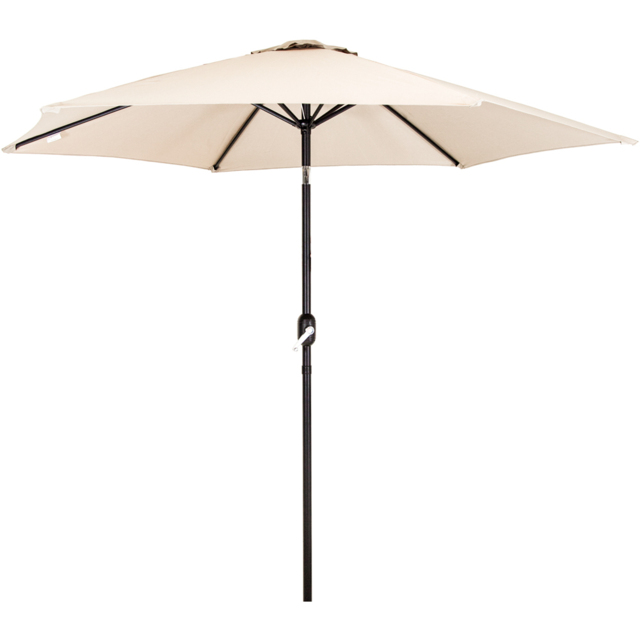 Charles Bentley Cream Metal Crank and Tilt Parasol 2.7m - Wilko - image 1